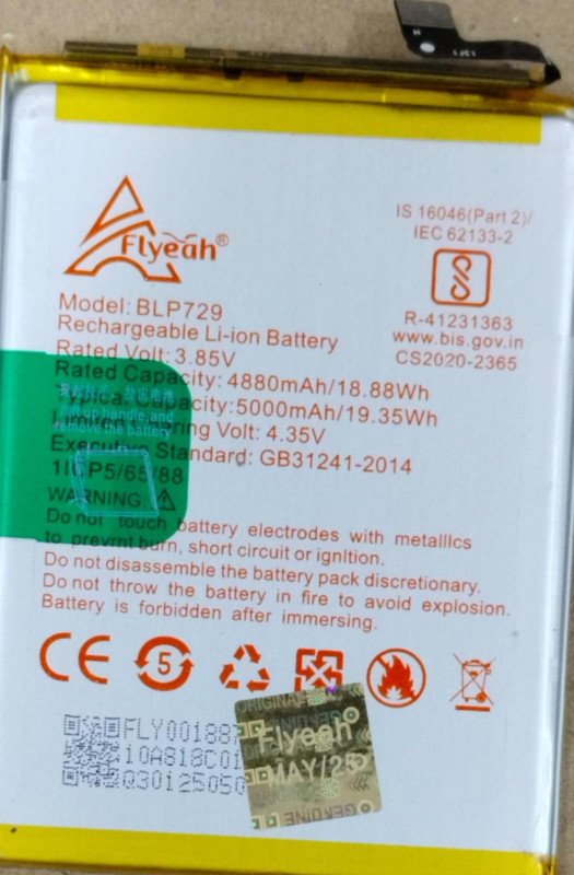 Battery for Realme C3 (RMX2027, RMX2020, RMX2021) - (BLP729) 4880 mAh Capacity with 3 month waranty