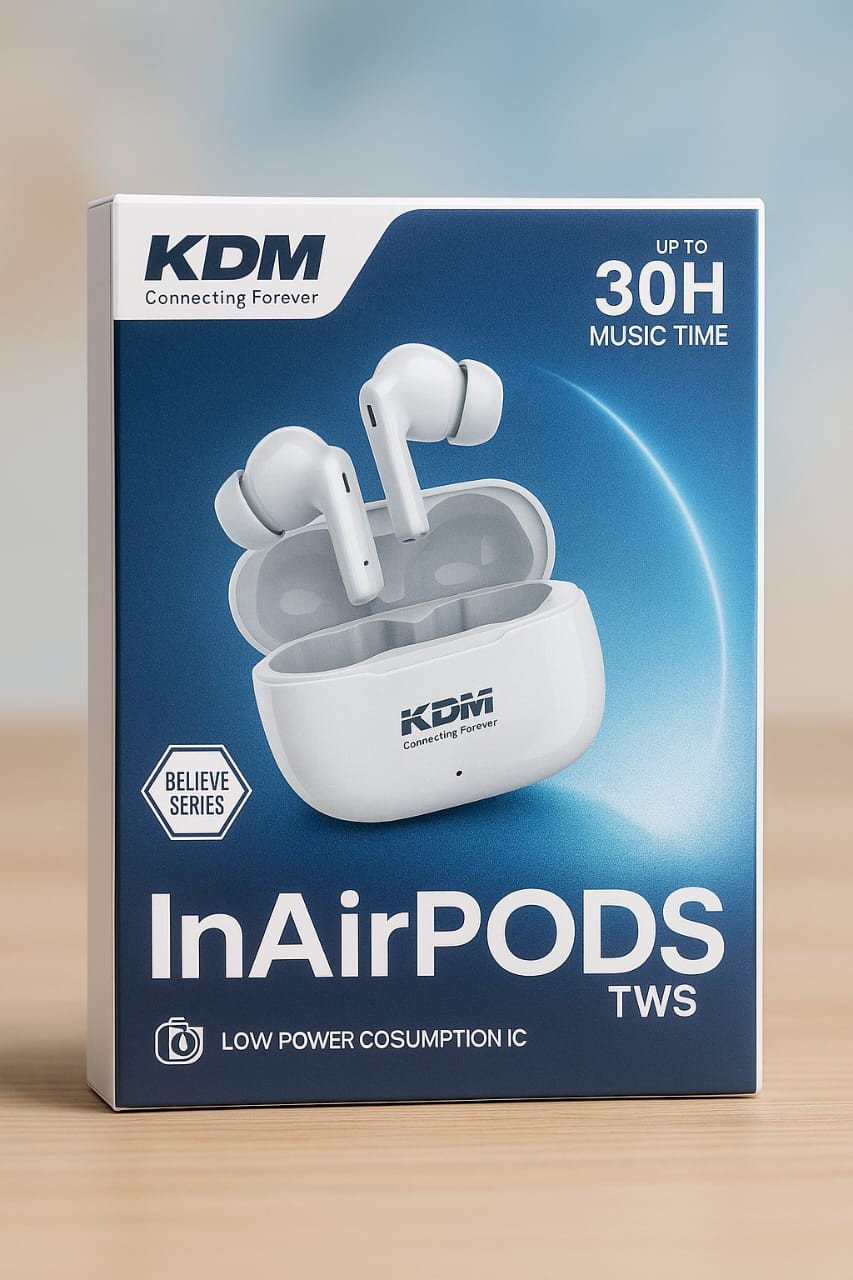 KDM InAirPODS KDM-Z1 Bluetooth Headset (White, Black, Blue, True Wireless)