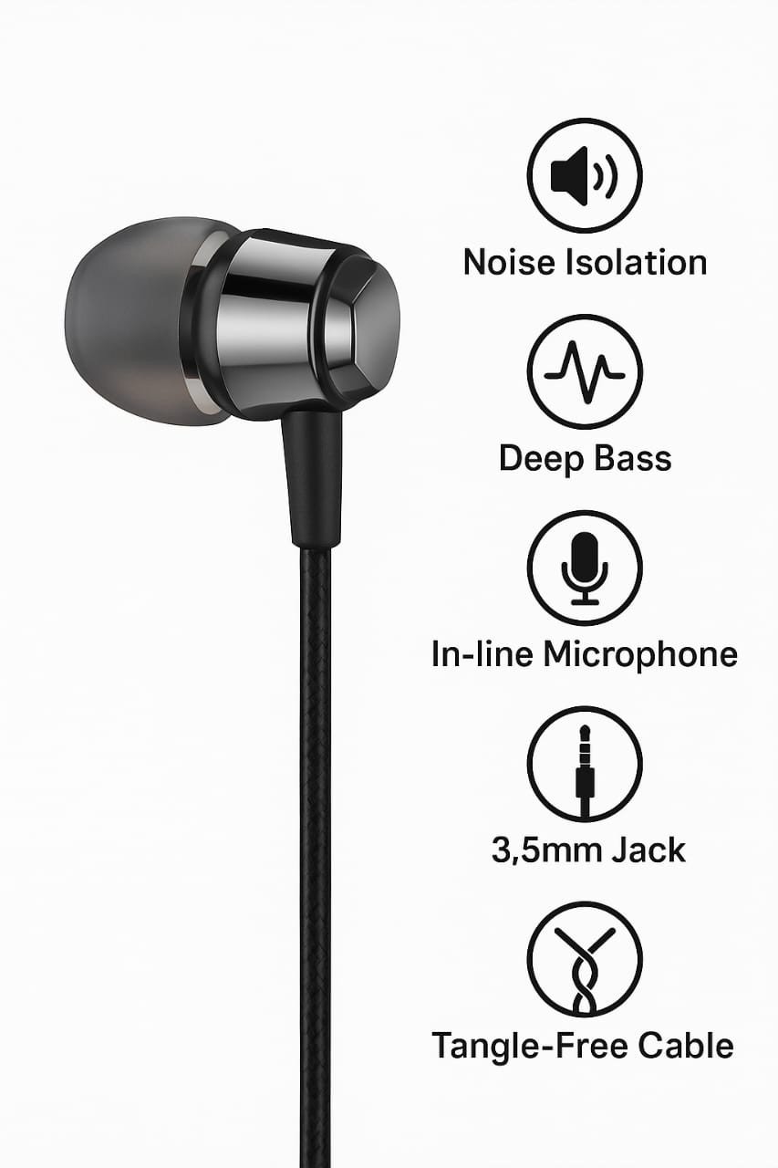 KDM M8 Universal Handsfree Wired Earphones