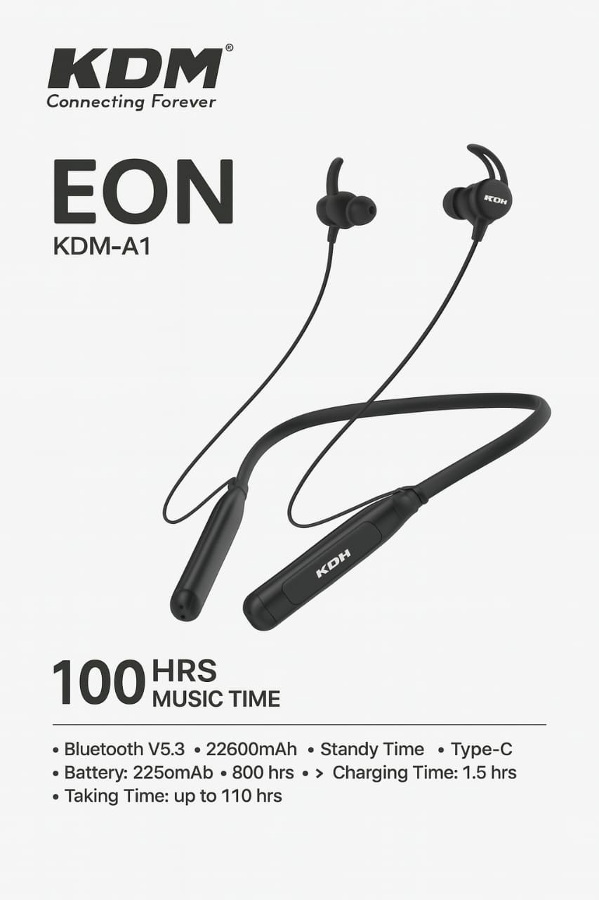 KDM-A1 EON Wireless Earphones (Black) – Powered by TimoTech